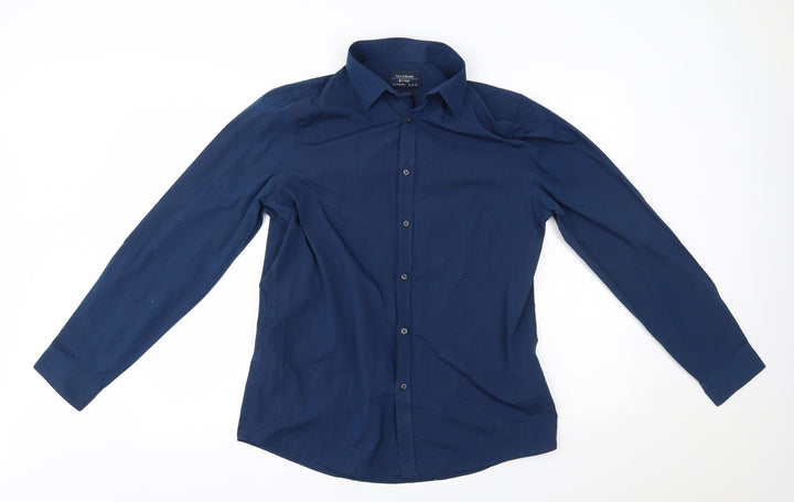 F&F Mens Blue Button-Up Size 15.5