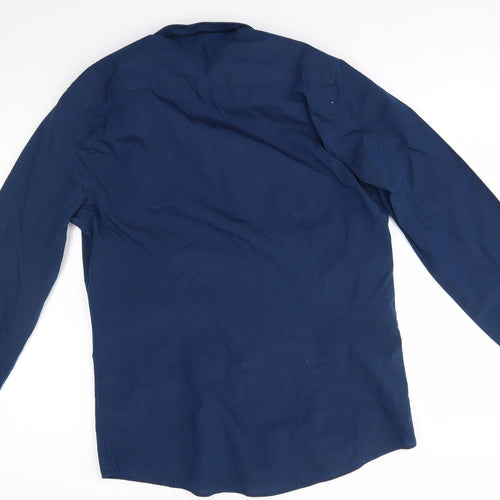 F&F Mens Blue    Button-Up Size 15.5