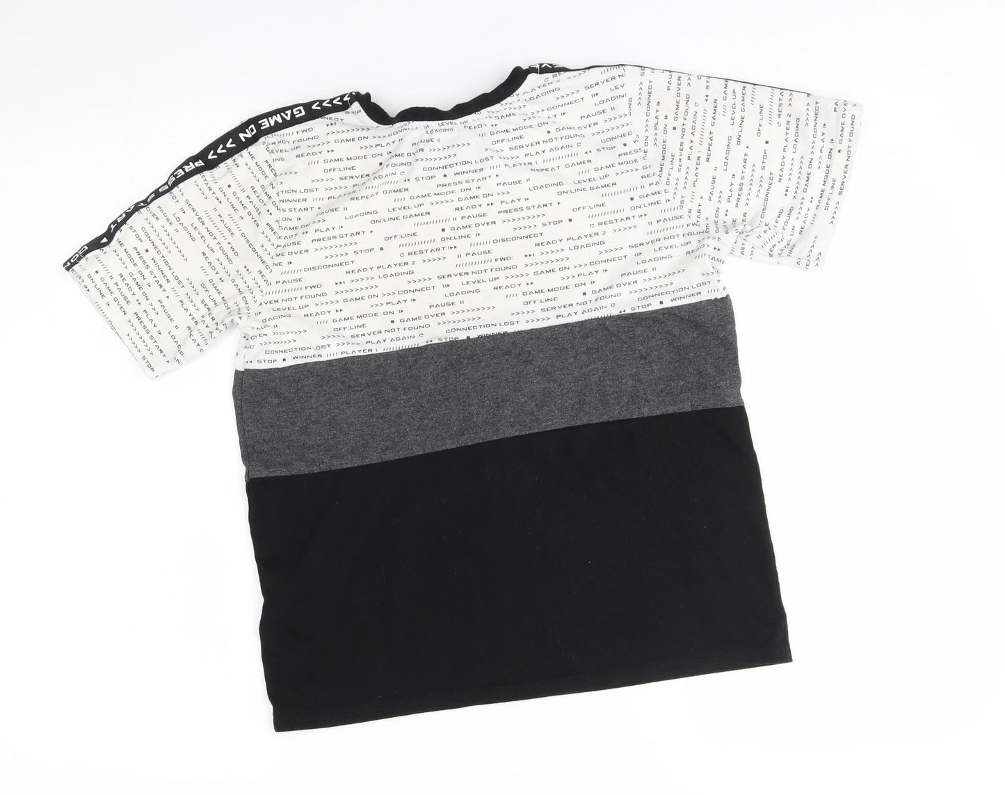 Primark Boys Grey   Basic T-Shirt Size 11-12 Years  - gamer