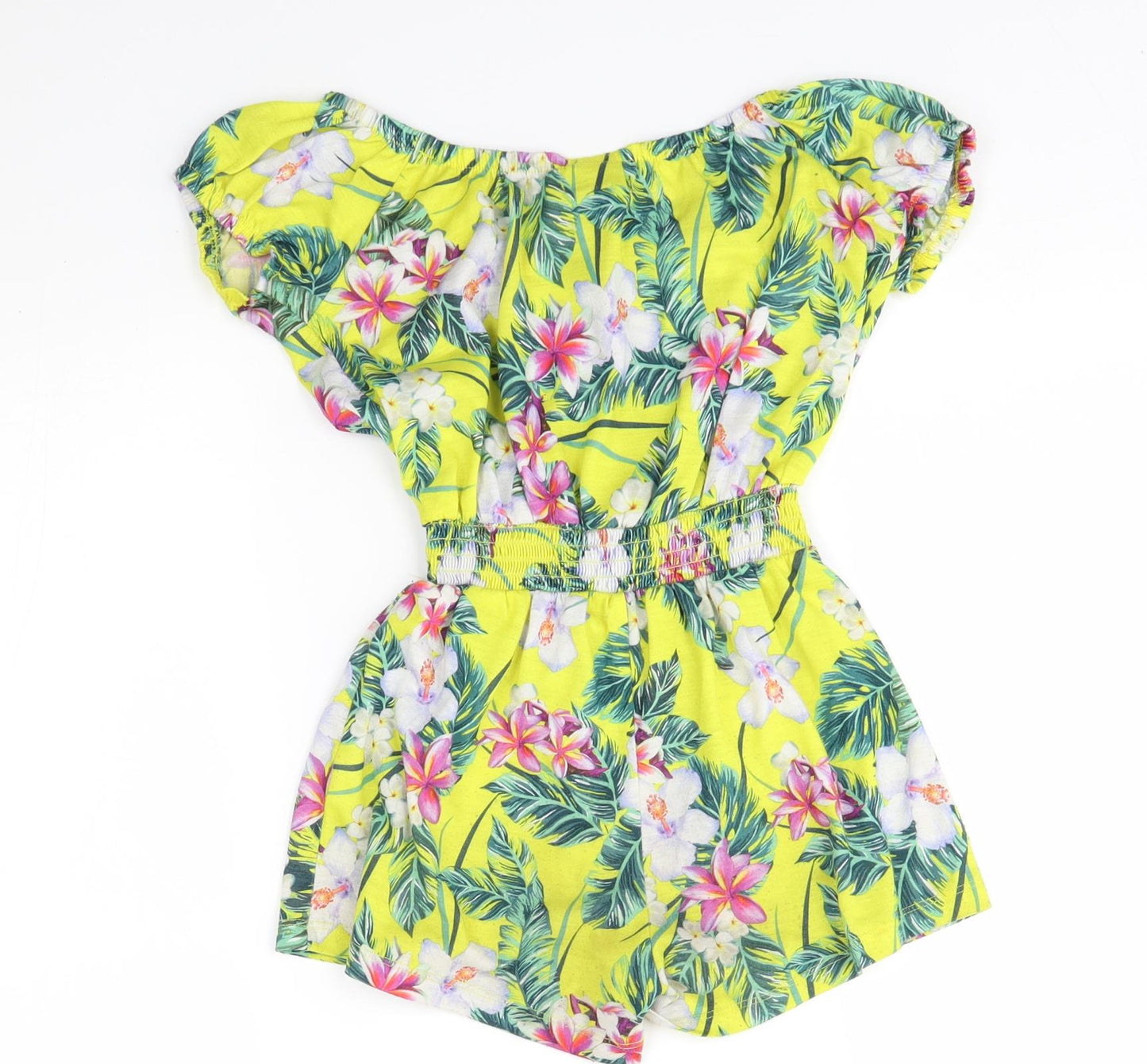 River Island Girls Green Flecked  Romper One-Piece Size 7-8 Years