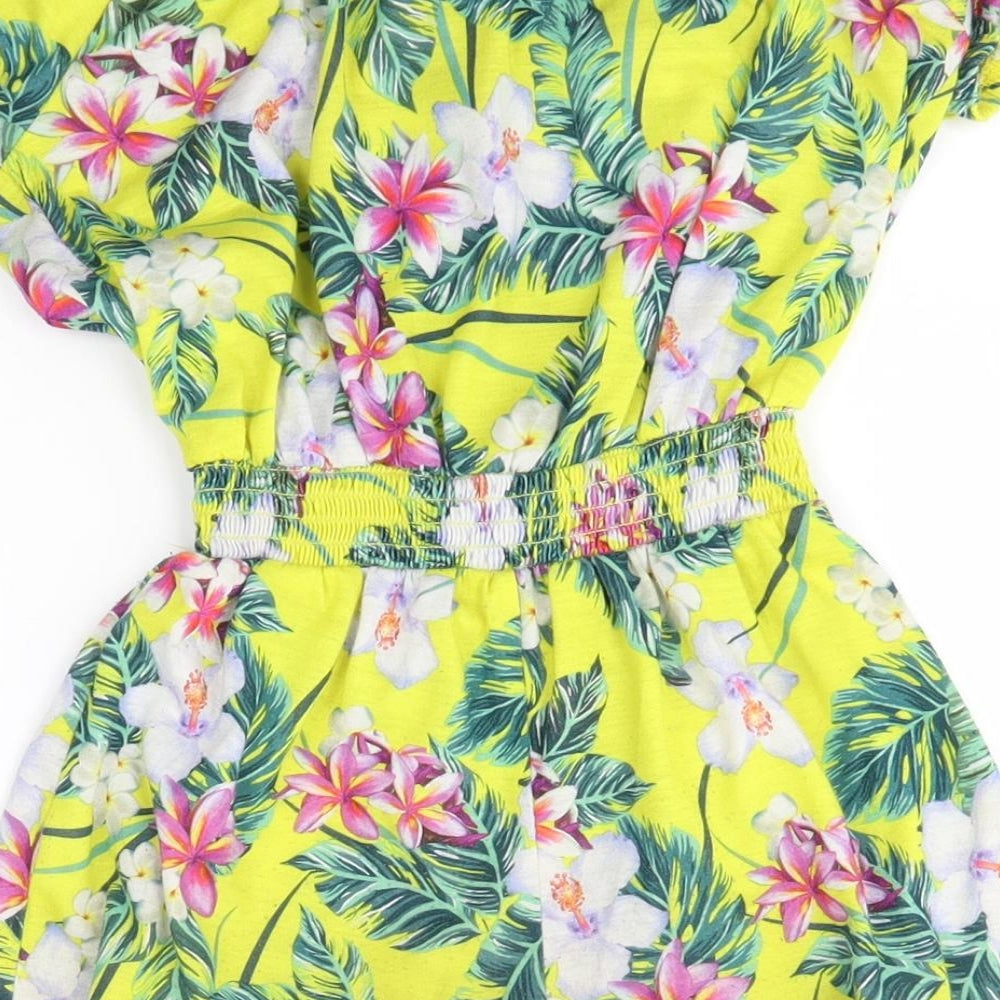 River Island Girls Green Flecked  Romper One-Piece Size 7-8 Years