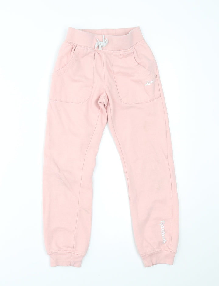 Reebok Girls Pink   Jogger Trousers Size 9-10 Years - matching set