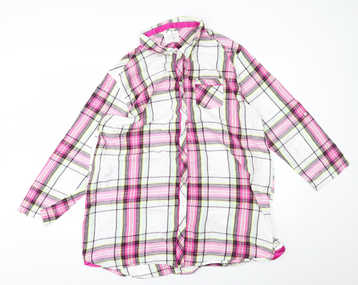 F&F Womens Pink Plaid  Basic Button-Up Size 20
