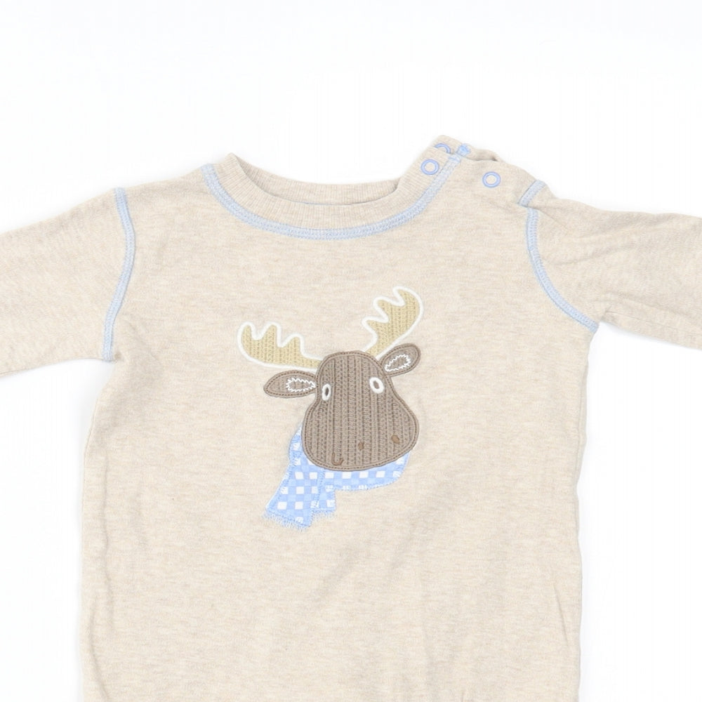 George Baby Beige   Babygrow One-Piece Size 9-12 Months