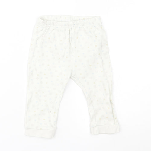 Disney Baby White Spotted   Pyjama Pants Size 6-9 Months