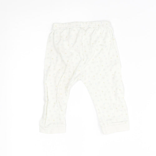 Disney Baby White Spotted   Pyjama Pants Size 6-9 Months