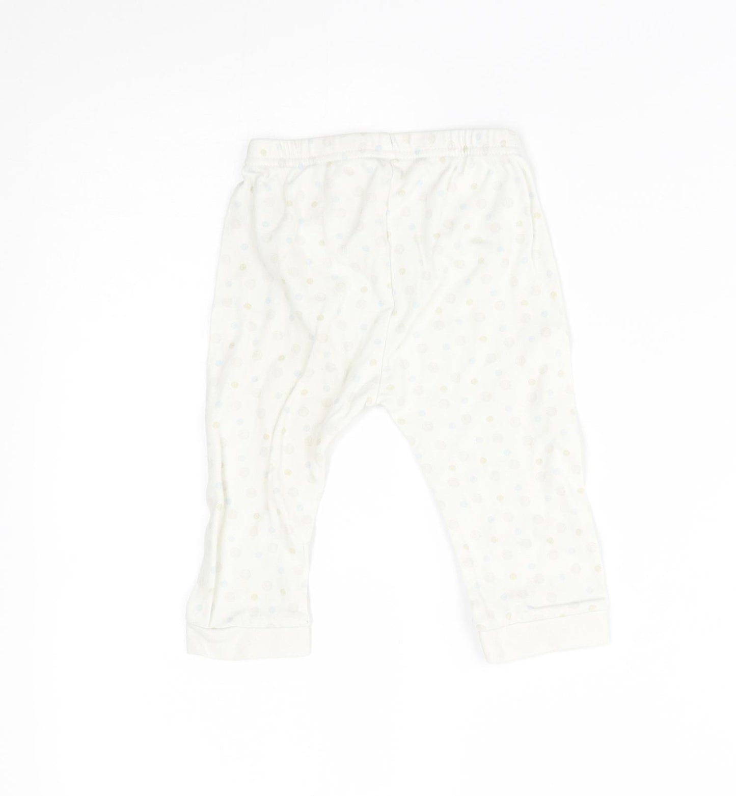 Disney Baby White Spotted   Pyjama Pants Size 6-9 Months