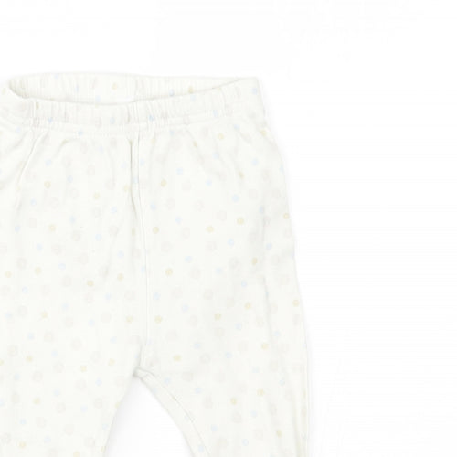 Disney Baby White Spotted   Pyjama Pants Size 6-9 Months