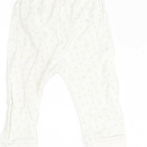Disney Baby White Spotted   Pyjama Pants Size 6-9 Months