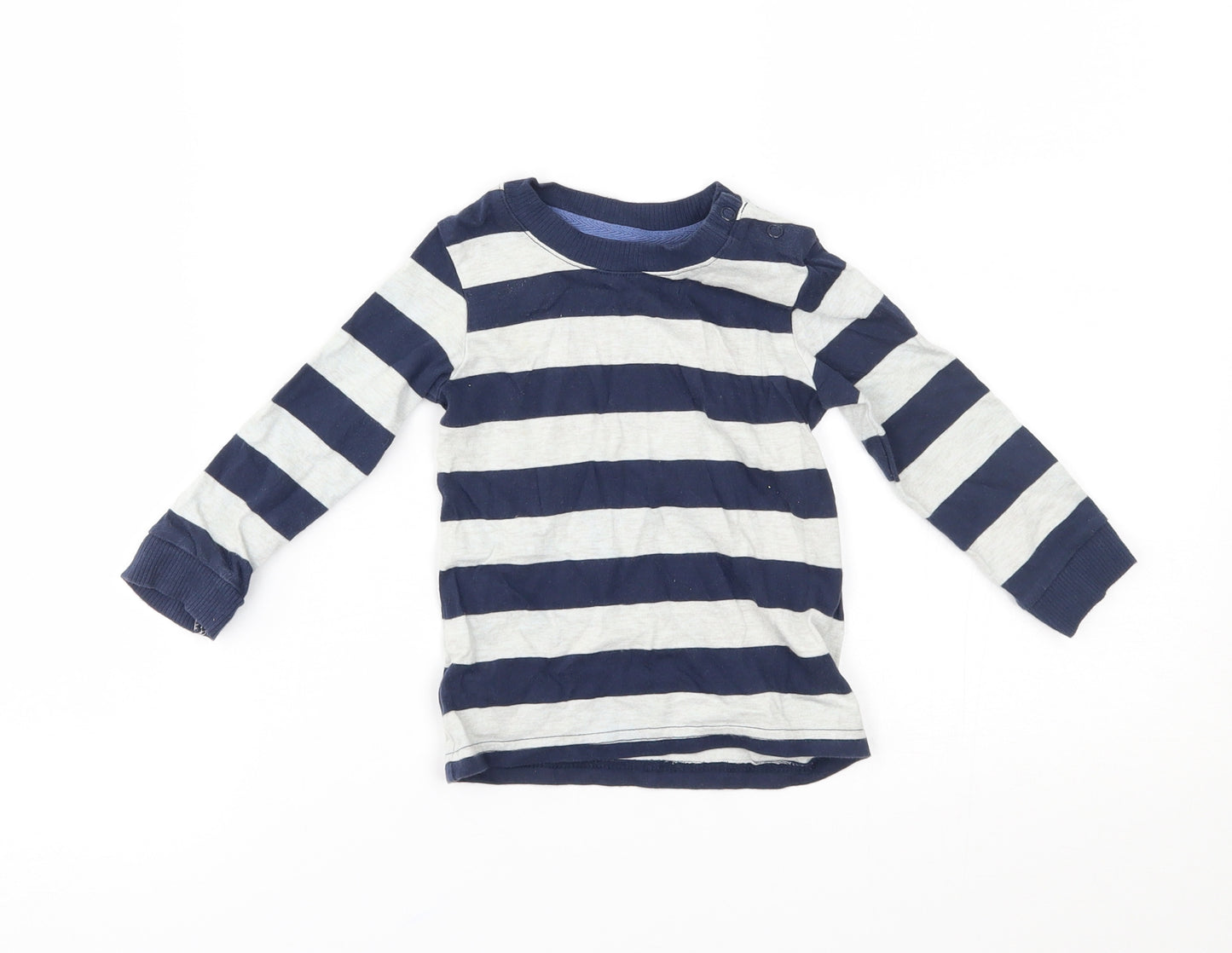 George Baby Blue Striped  Basic T-Shirt Size 9-12 Months