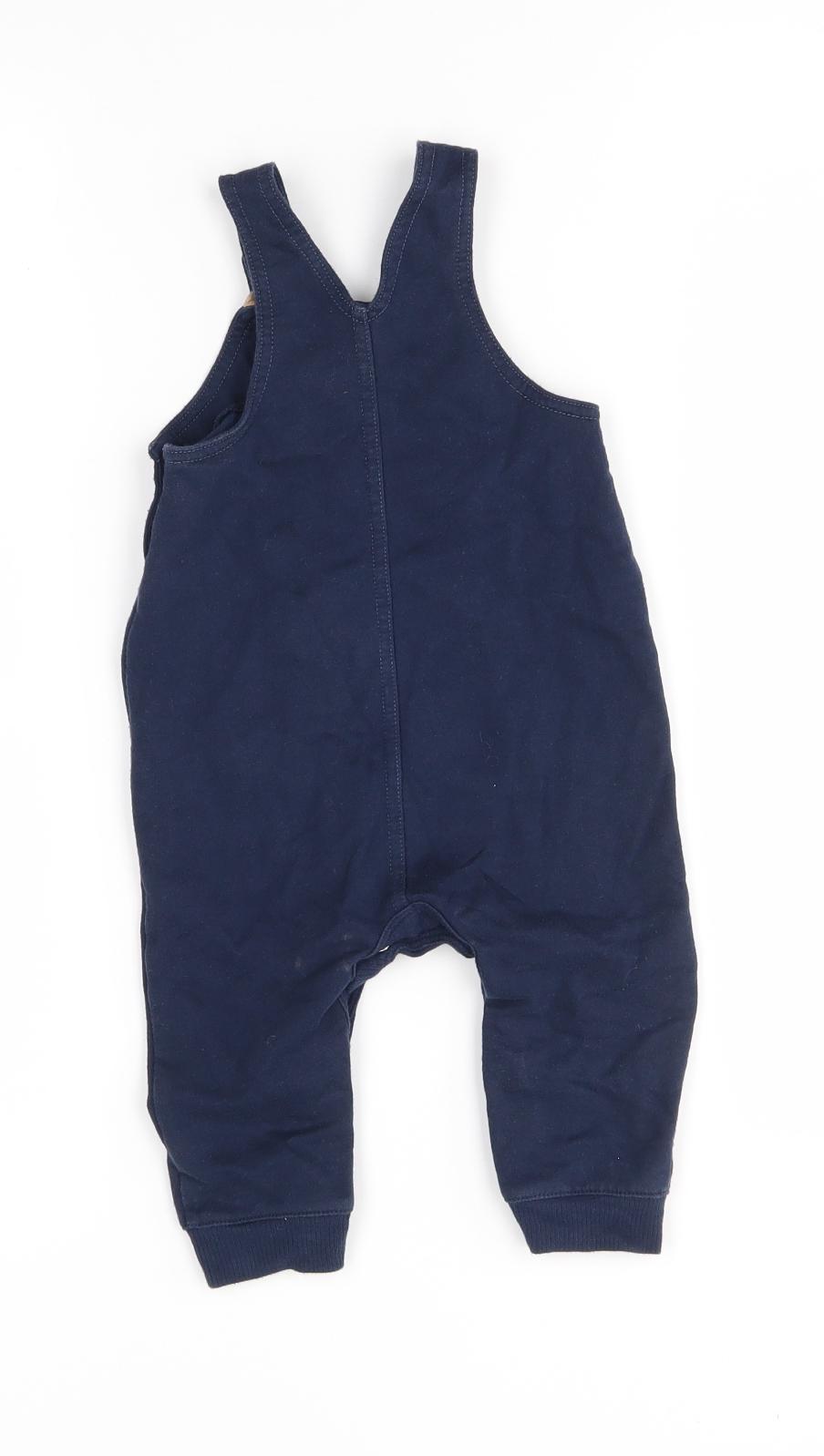 George Baby Blue   Dungaree One-Piece Size 9-12 Months  - disney, mickey mouse