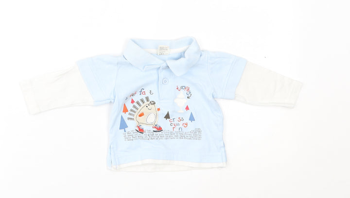 Tiny ted Baby Blue   Basic T-Shirt Size 0-3 Months