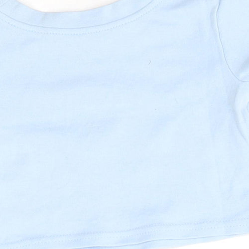 George Baby Blue   Basic T-Shirt Size 0-3 Months  - I don't do quiet