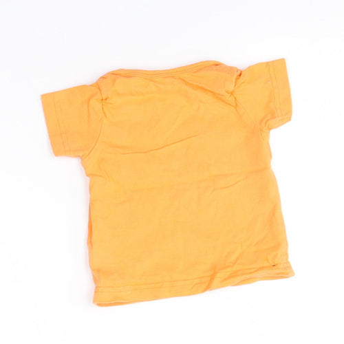 Nutmeg Baby Orange   Basic T-Shirt Size 0-3 Months  - catch me if you can