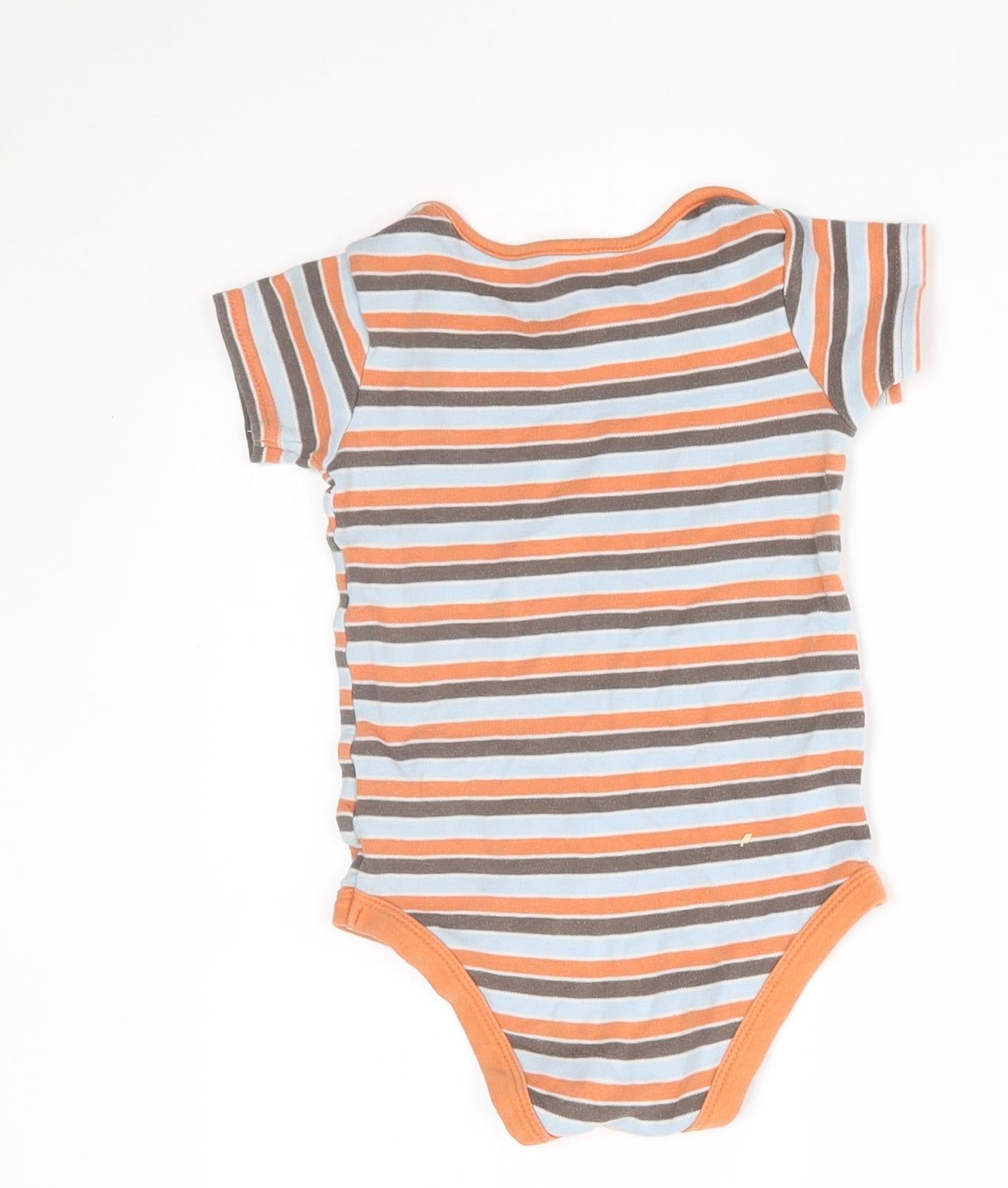 TU Baby Orange Striped  Babygrow One-Piece Size 18-24 Months