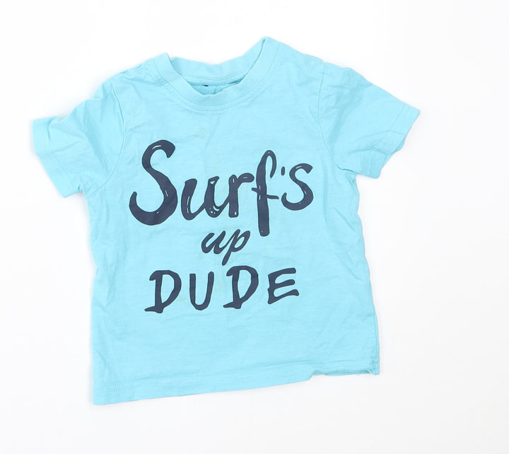 George Baby Blue Basic T-Shirt Size 18-24 Months - surfs up dude