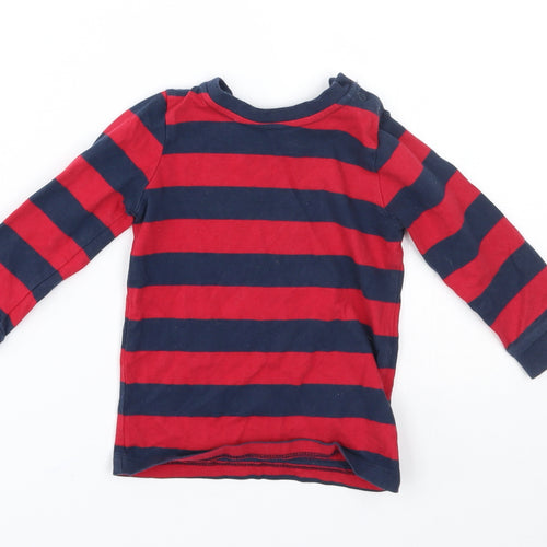George Baby Red Striped  Basic T-Shirt Size 9-12 Months