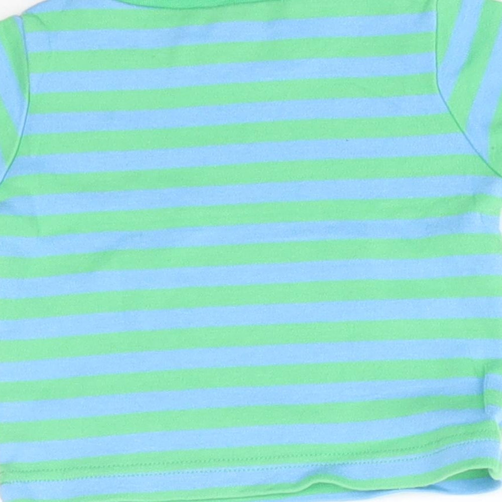 tiny ted Baby Blue Striped  Basic T-Shirt Size 0-3 Months