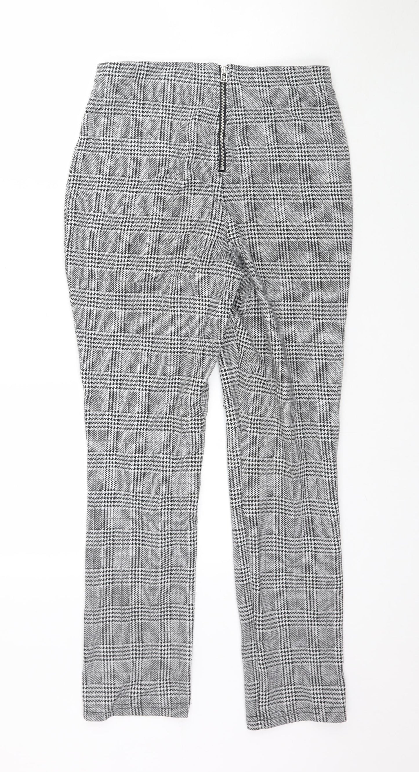 H&M Womens Grey Plaid  Trousers  Size S L29 in - Gingham