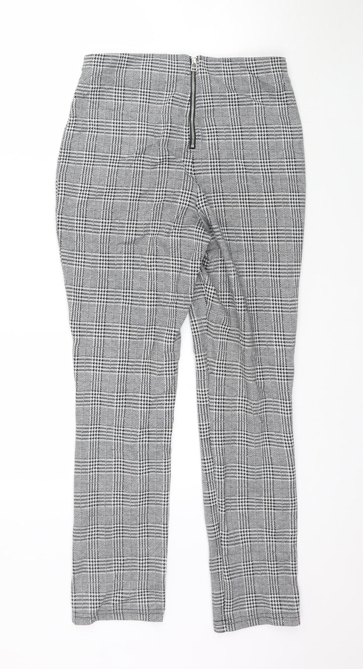 H&M Womens Grey Plaid  Trousers  Size S L29 in - Gingham