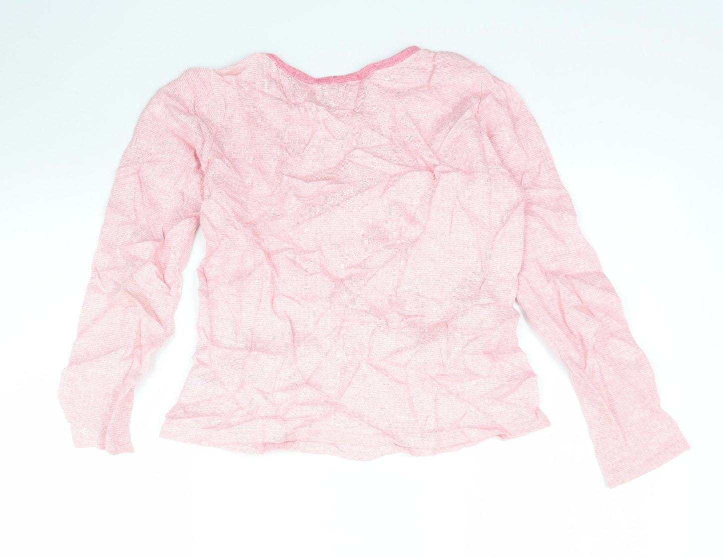 Kingkow Girls Pink Floral Woven Basic T-Shirt Size 12 Years  - Party