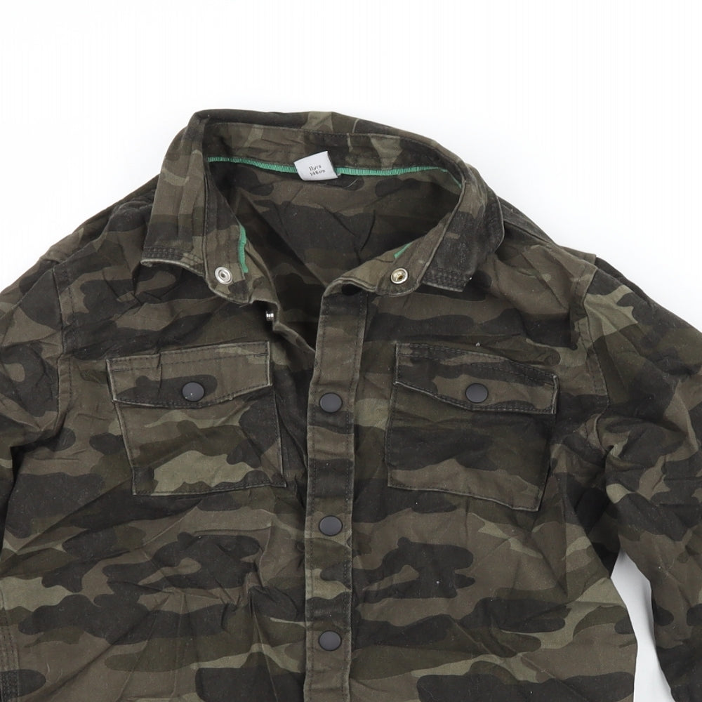 TU Boys Green Camouflage Denim Jacket  Size 11 Years
