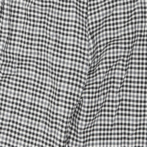 Marks and Spencer Womens Black Plaid  Trousers  Size 16 L24 in - Gingham