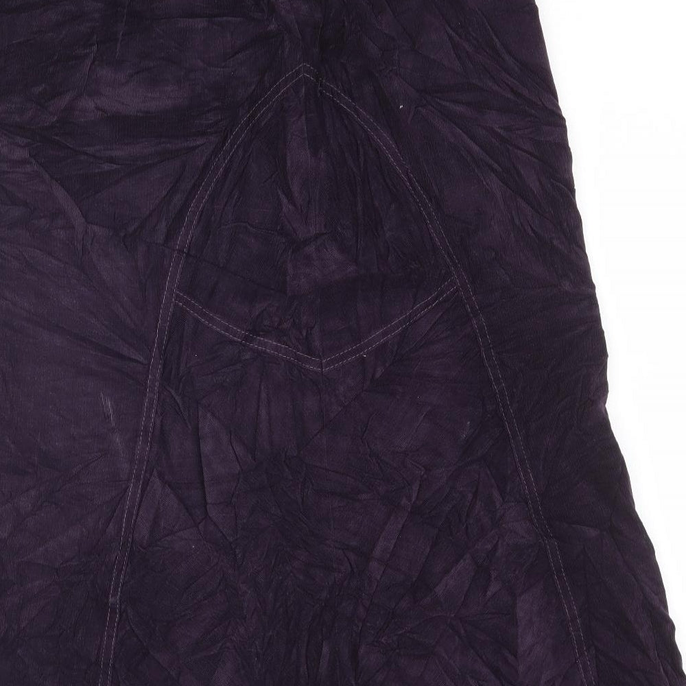 Gerry Weber Womens Purple  Corduroy A-Line Skirt Size 14