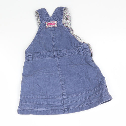 JoJo Maman Bébé Girls Blue  Corduroy Pinafore/Dungaree Dress  Size 18-24 Months