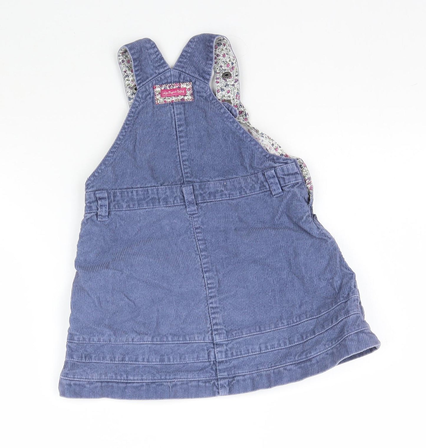JoJo Maman Bébé Girls Blue  Corduroy Pinafore/Dungaree Dress  Size 18-24 Months