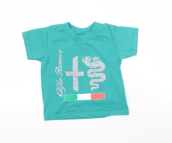 Russell Baby Green Basic T-Shirt Size 12-18 Months