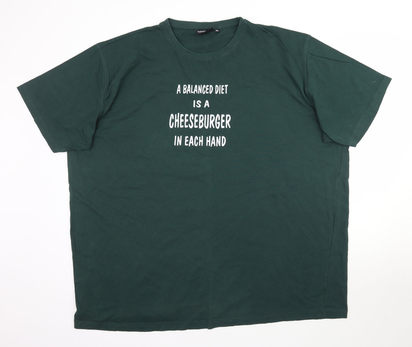 bigteeshirt.co.uk Mens Green    T-Shirt Size 4XL
