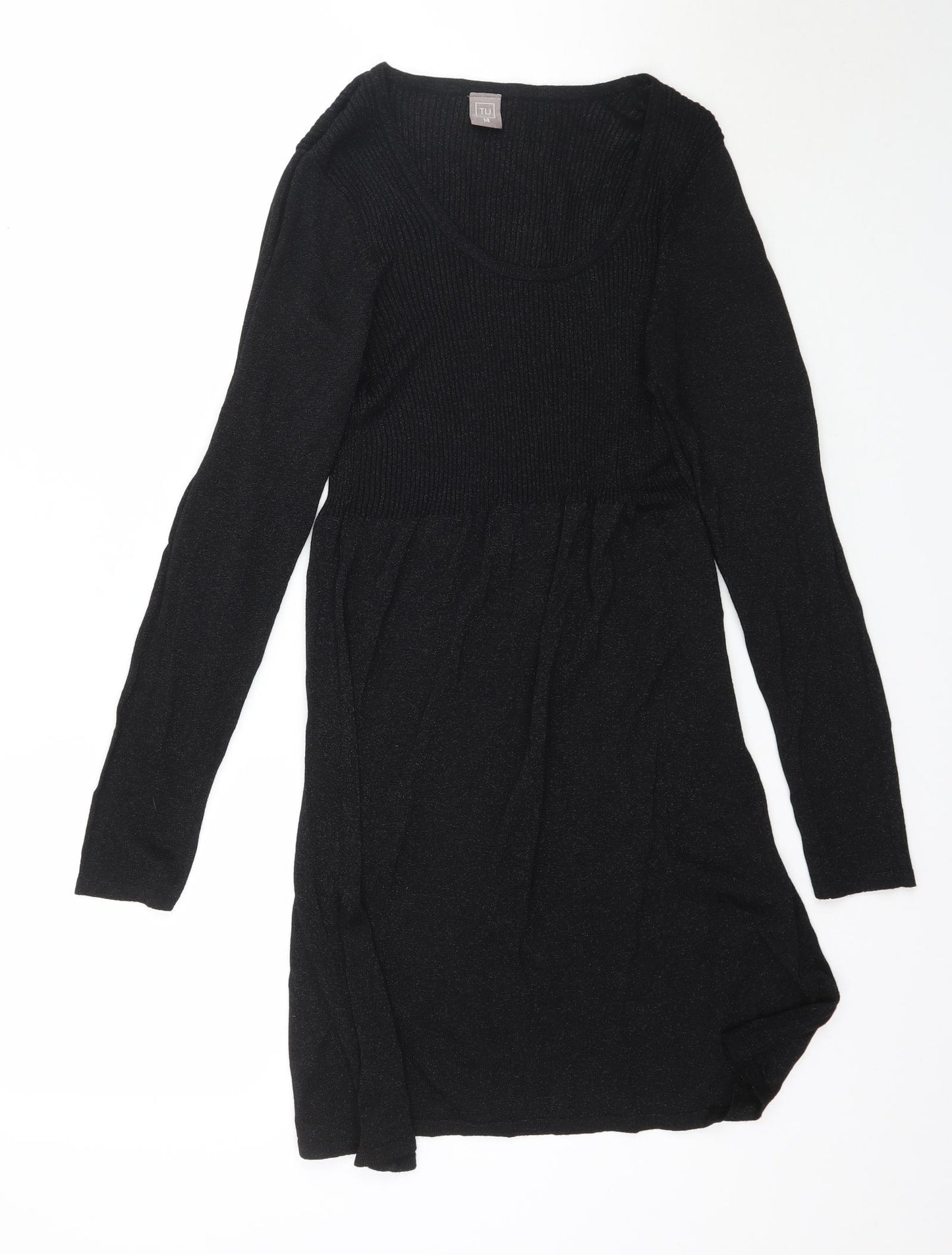 TU Womens Black   Fit & Flare  Size 14