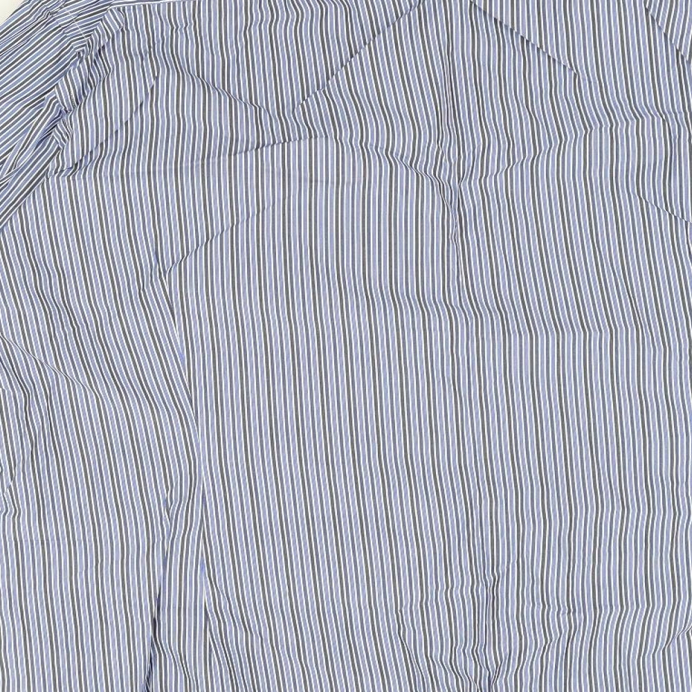 NEXT Mens Blue Striped   Dress Shirt Size XL