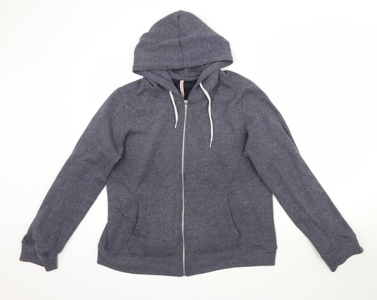 rock & Rags Womens Grey   Full Zip Hoodie Size L