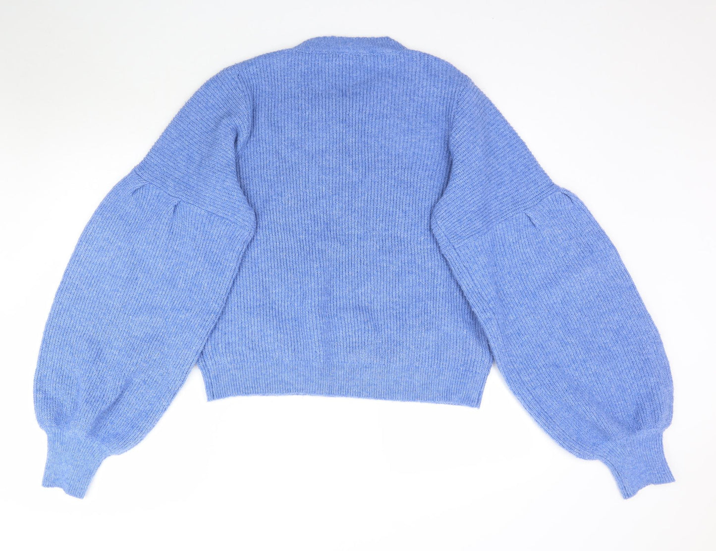 PRETTY LITTLE THING Womens Blue  Knit Pullover Jumper Size L  - Balloon