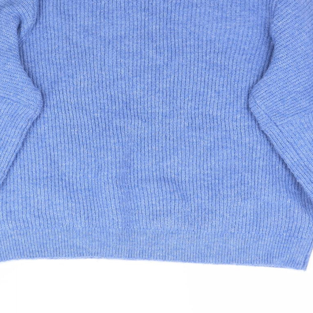 PRETTY LITTLE THING Womens Blue  Knit Pullover Jumper Size L  - Balloon