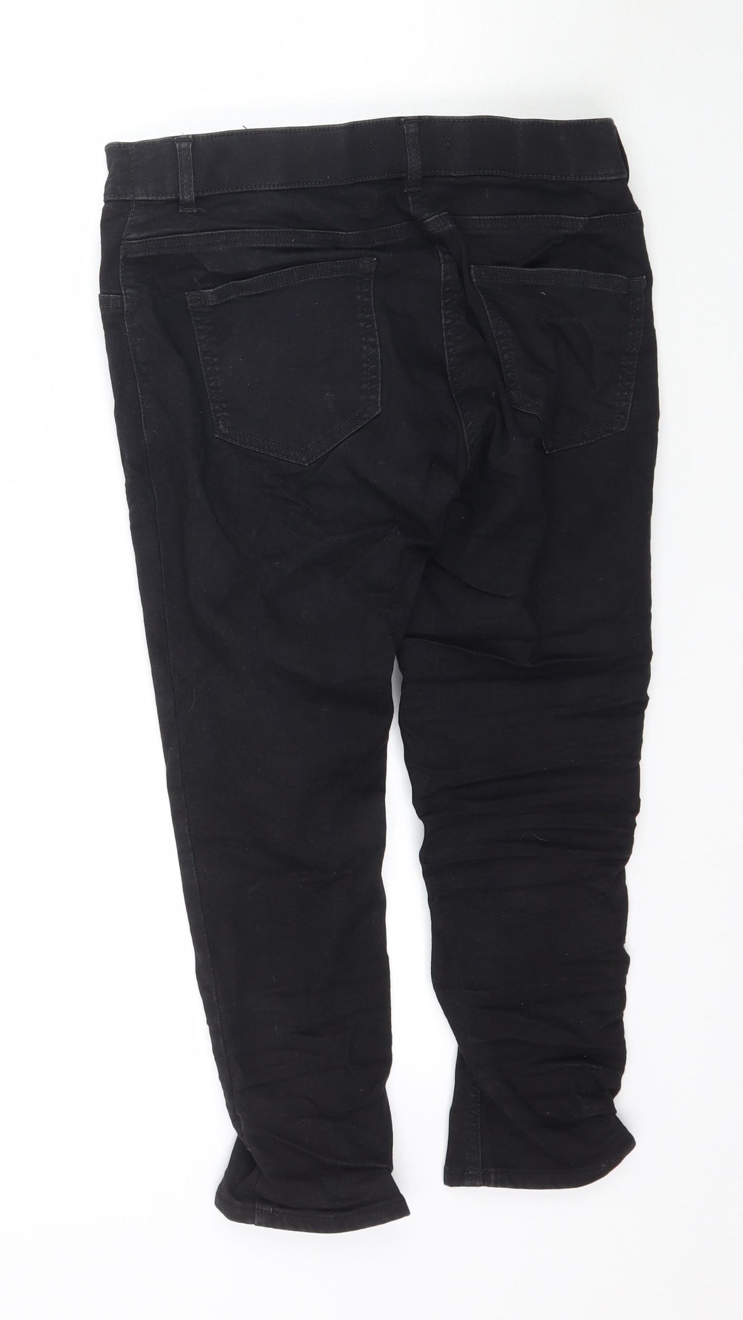 George Womens Black  Denim Capri Jeans Size 10 L22 in