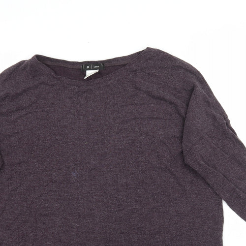 La Redoute Womens Purple Plaid  Basic T-Shirt Size 10  - Purple/Grey