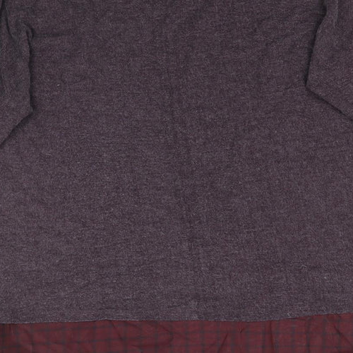La Redoute Womens Purple Plaid  Basic T-Shirt Size 10  - Purple/Grey