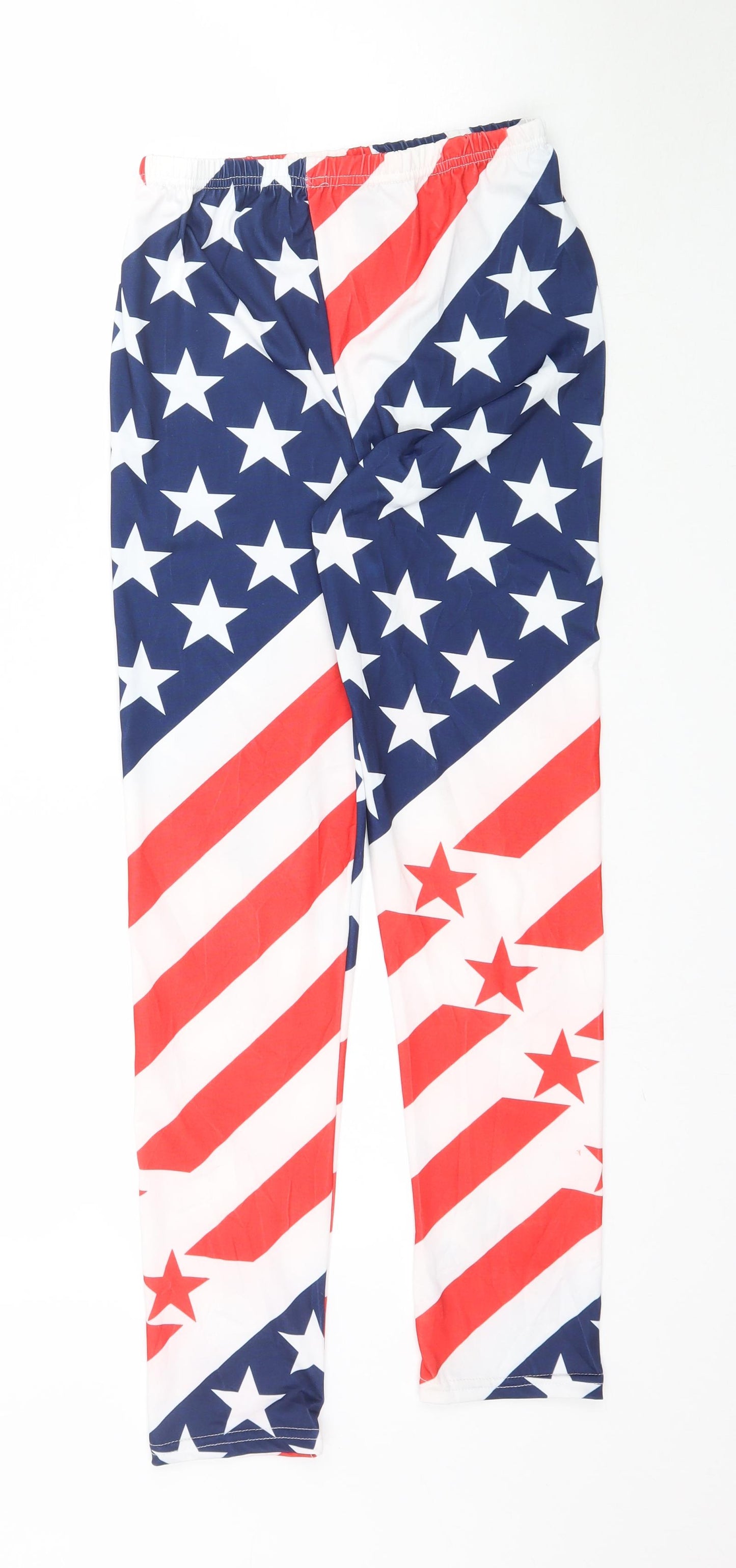 Chickster Basics Womens Multicoloured   Jogger Leggings Size S L26 in - Stars and Stripes