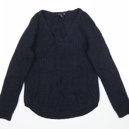 H&M Womens Blue  Knit Pullover Jumper Size XS