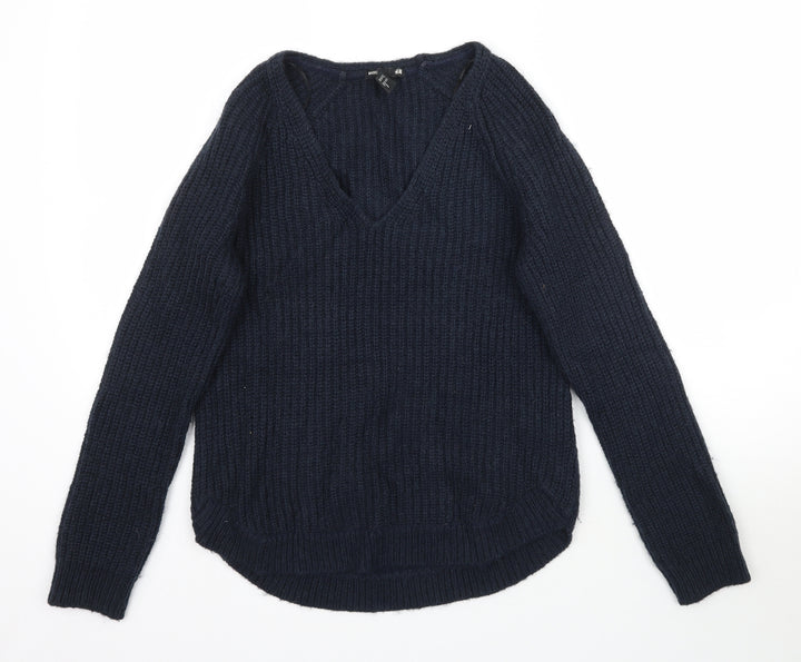 H&M Womens Blue  Knit Pullover Jumper Size XS