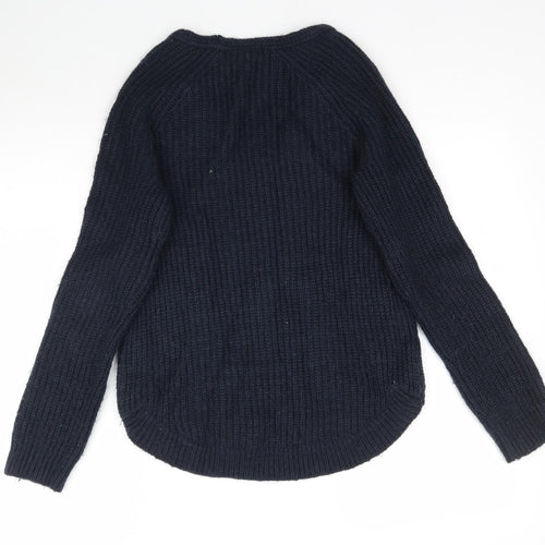 H&M Womens Blue  Knit Pullover Jumper Size XS