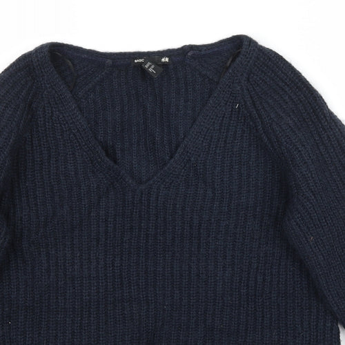 H&M Womens Blue  Knit Pullover Jumper Size XS