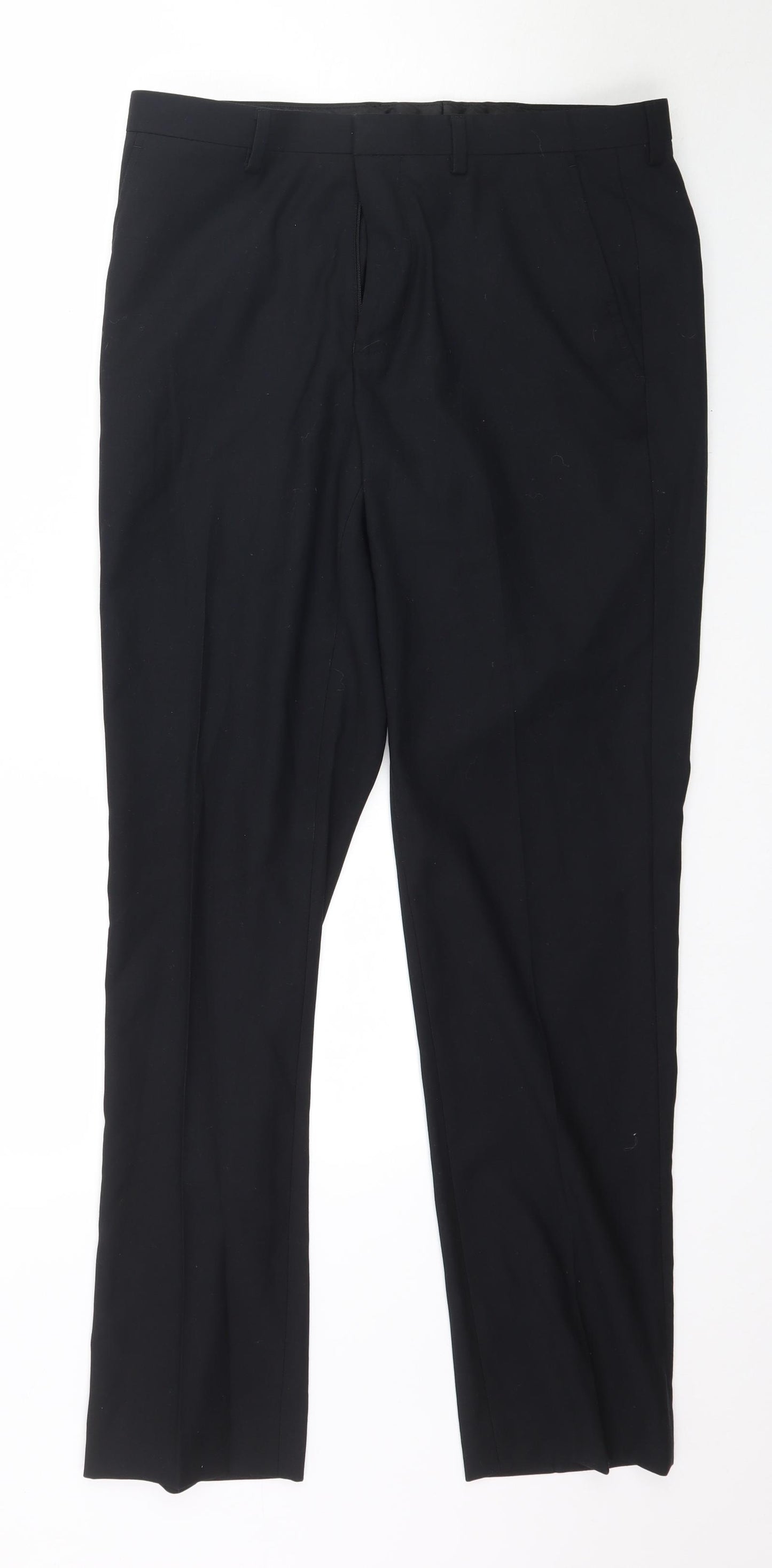 Burton Mens Black    Suit Trousers One Size L32 in