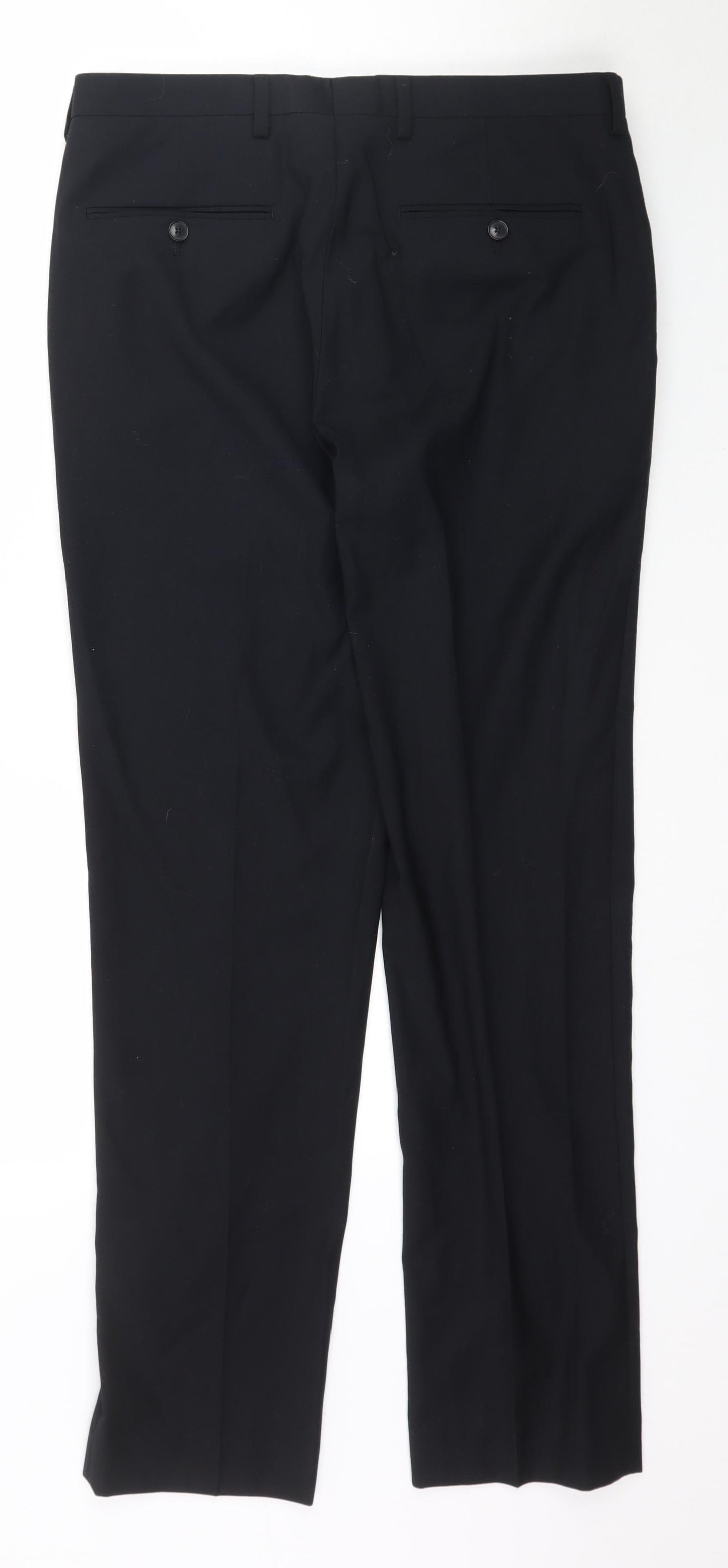 Burton Mens Black    Suit Trousers One Size L32 in
