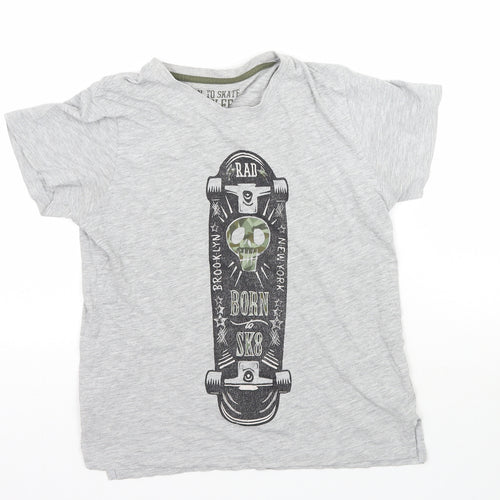 Matalan Boys Grey   Basic T-Shirt Size 11 Years