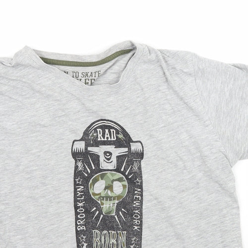 Matalan Boys Grey   Basic T-Shirt Size 11 Years