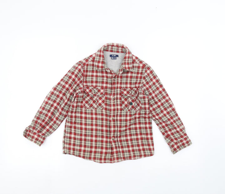 ZA-boy Boys Red   Basic Button-Up Size 5 Years